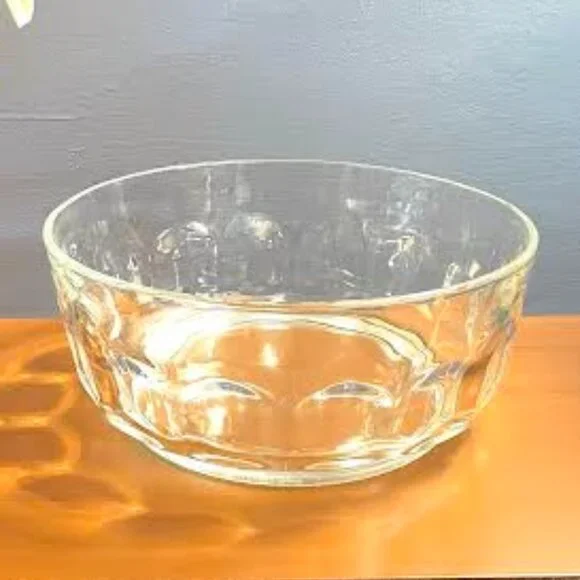 Vintage Mid Century Arcoroc France 3Pc Set Thumbprint Pattern Bowls Dinnerware